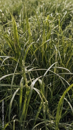 Green grass in the field, close-up. Natural background.