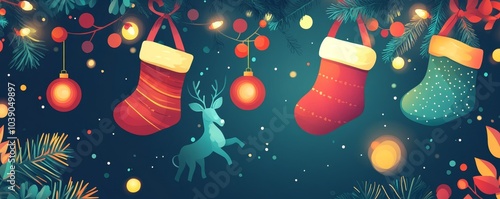 christmas background with snowflakes