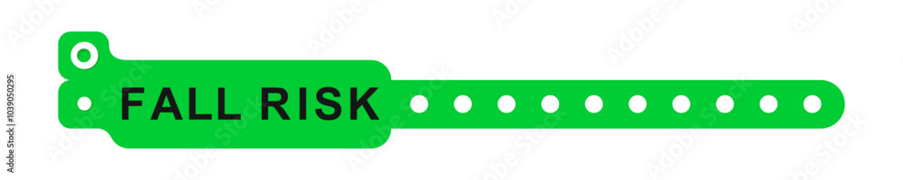 Medical alert bracelet. Fall risk warning wristband mockups isolated on white background. Patient wrist bands for clinic or hospital. Vector flat illustration. Medical alert bracelet. Fall risk warning wristband mockups isolated on white background. Patient wrist bands for clinic or hospital. Vector flat illustration.