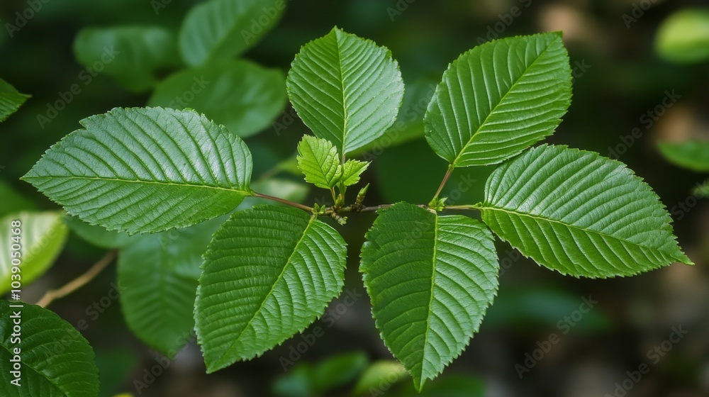A Close-Up of Vibrant Green Leaves on a Branch A Close-Up of Vibrant Green Leaves on a Branch