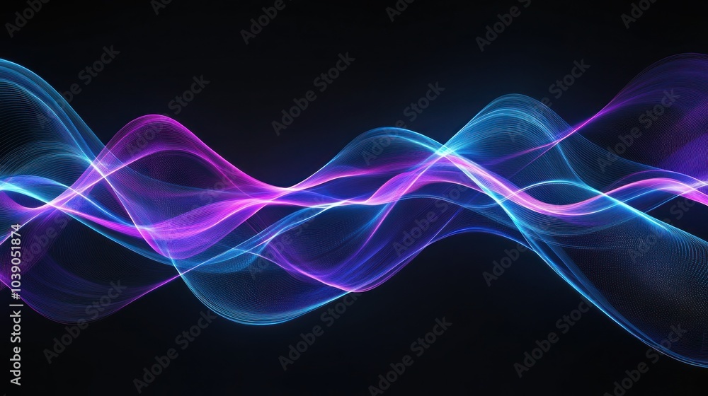 Fototapeta premium Abstract Neon Waves