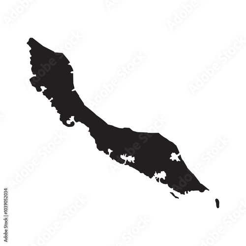 Curacao Map Illustration Icon