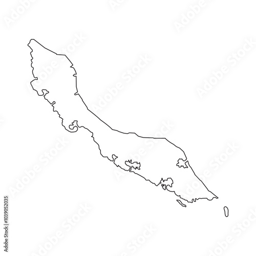 Curacao Map Illustration Icon