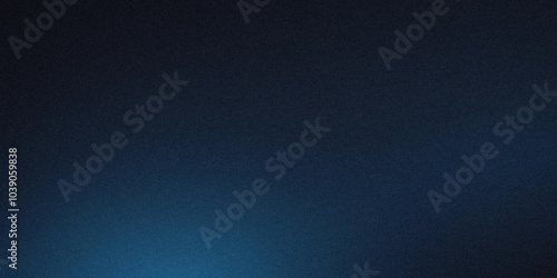 Grainy dark noisy background, black blue abstract gradient banner, header poster backdrop design