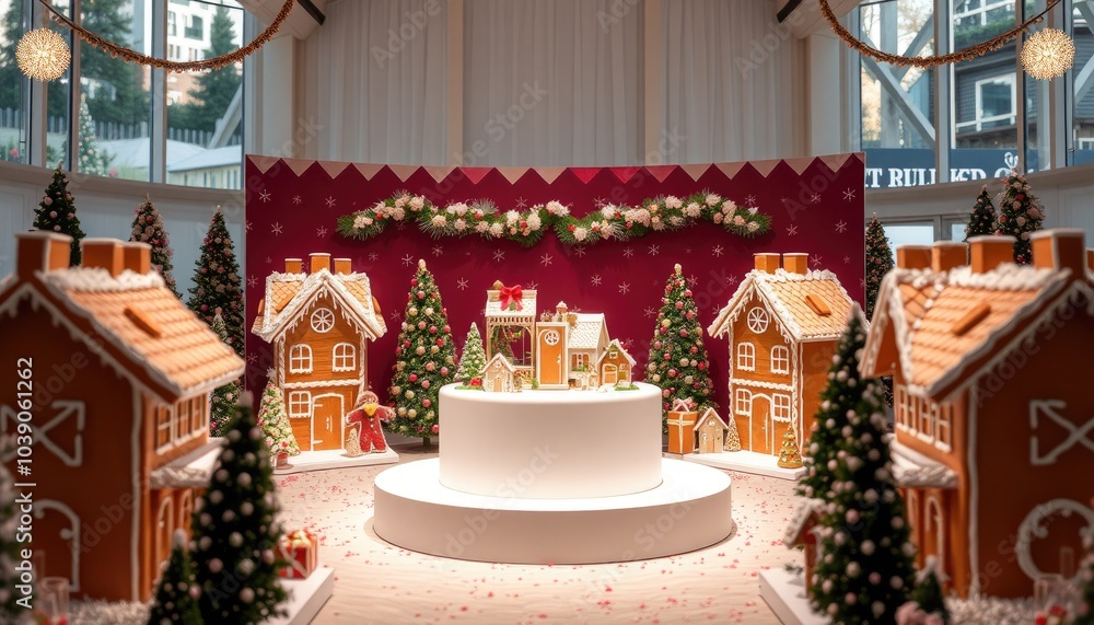 Fototapeta premium Gingerbread Village Display