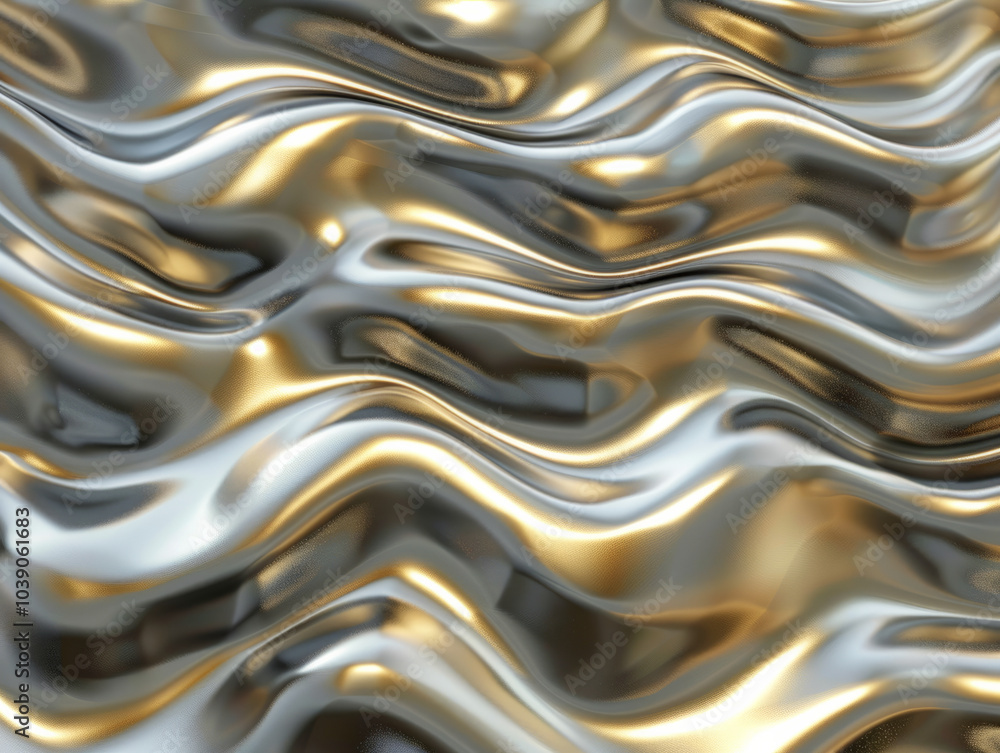 Metallic waves reflect light abstractly Metallic waves reflect light abstractly
