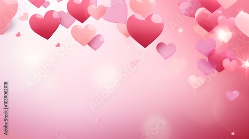 Valentines day background with hearts