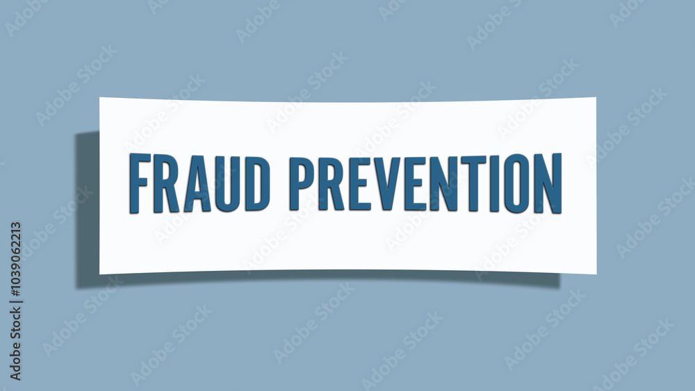 Fraud Prevention. A card isolated on blue background. Fraud Prevention. A card isolated on blue background.