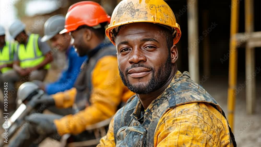 Construction workers with disabilities, actively participating in building and construction activities Construction workers with disabilities, actively participating in building and construction activities