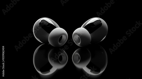 Apple AirPods Pro 2nd generation with silicone ear tips, offering enhanced comfort and noise cancellation. photo