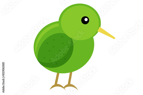 Cute kiwi bird vector art illustration