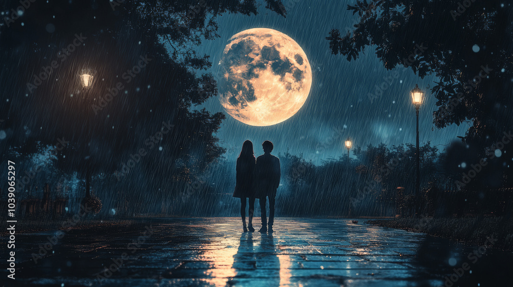 © eric.rodriguez - couple night love rain moon pasion © eric.rodriguez - couple night love rain moon pasion