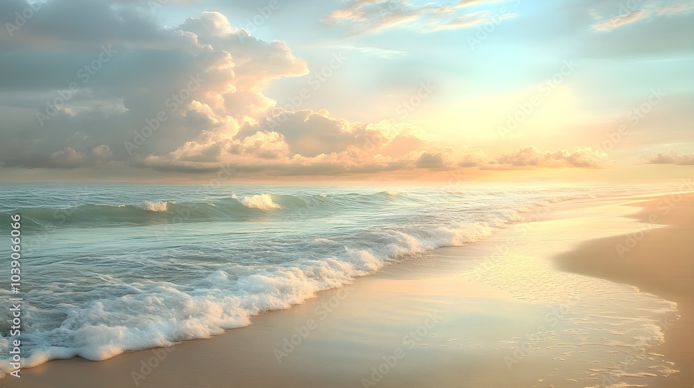 A spiritual gathering on a sandy beach at dawn, soft pastel colors of the sunrise filling the sky, as participants meditate in harmony with the rhythm of the waves A spiritual gathering on a sandy beach at dawn, soft pastel colors of the sunrise filling the sky, as participants meditate in harmony with the rhythm of the waves