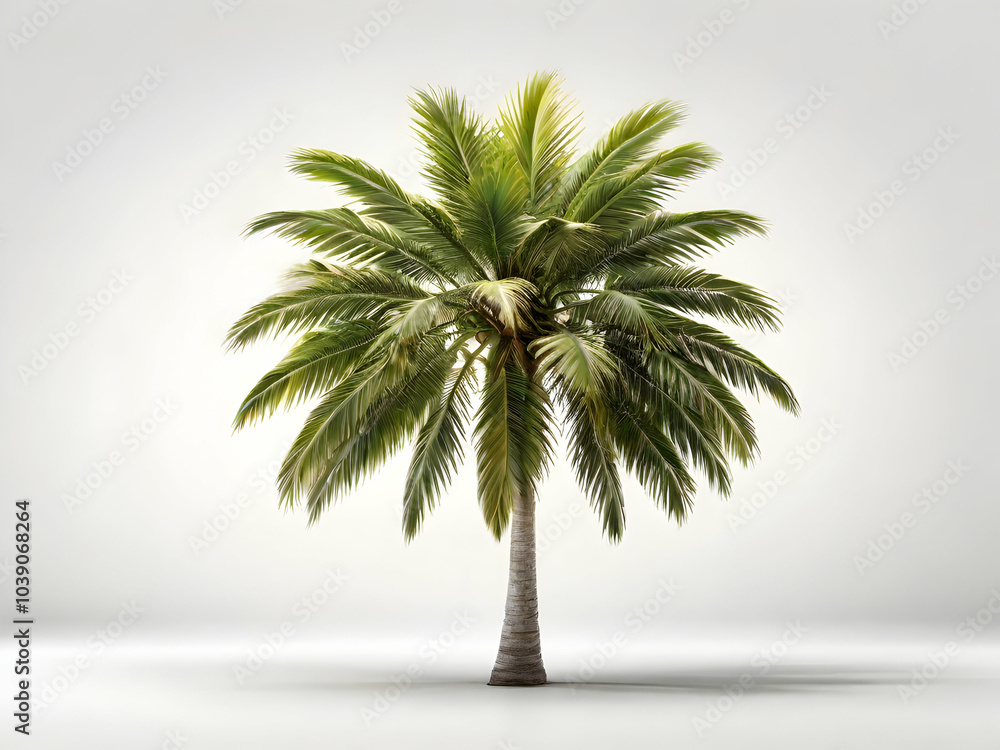 Obraz premium Palm tree on plain background