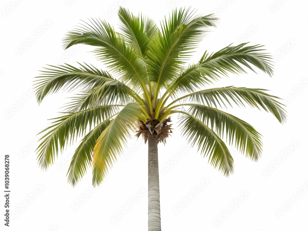 Obraz premium Palm tree on plain background