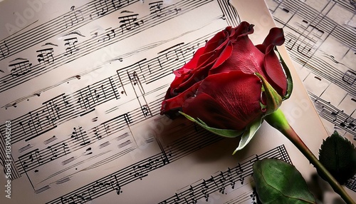 rose and music photo