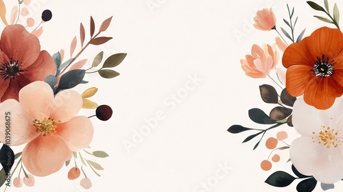   Close-up of flower on white background with name space on left side photo