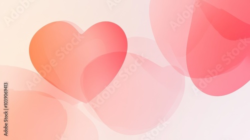 Vibrant Heart Shapes in Soft Pastel Tones