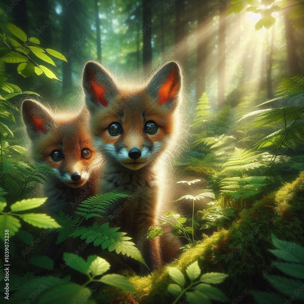 Obraz premium Rotfuchs im Wald