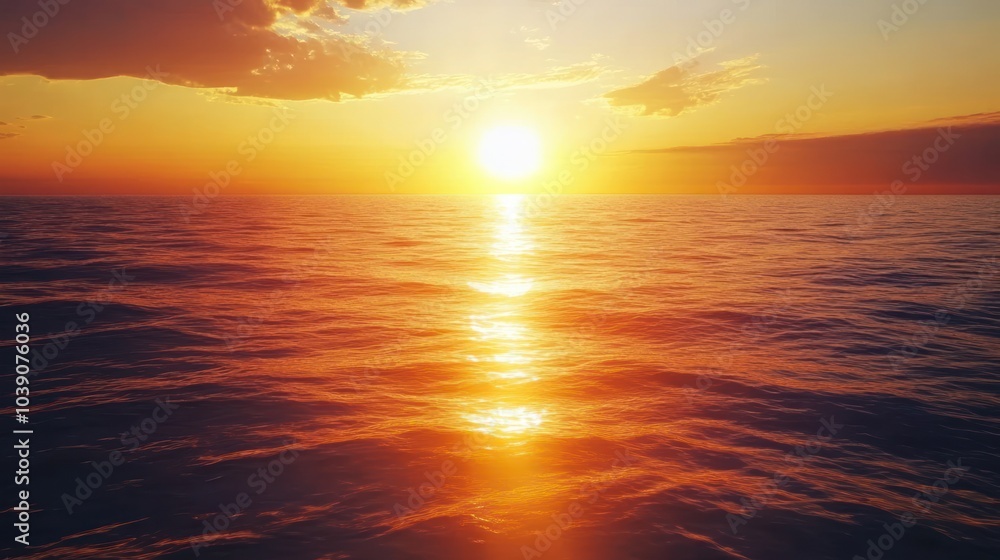 Fototapeta premium Golden Sunset over the Ocean