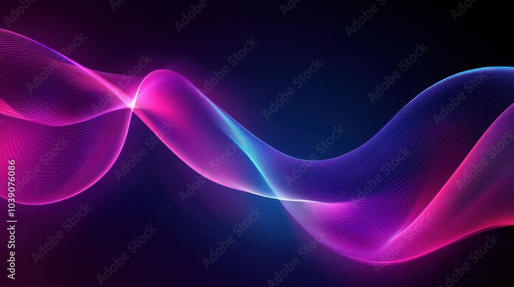 Obraz premium Abstract Neon Wave