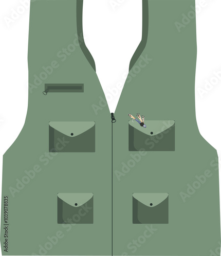 Fishing Vest Vector