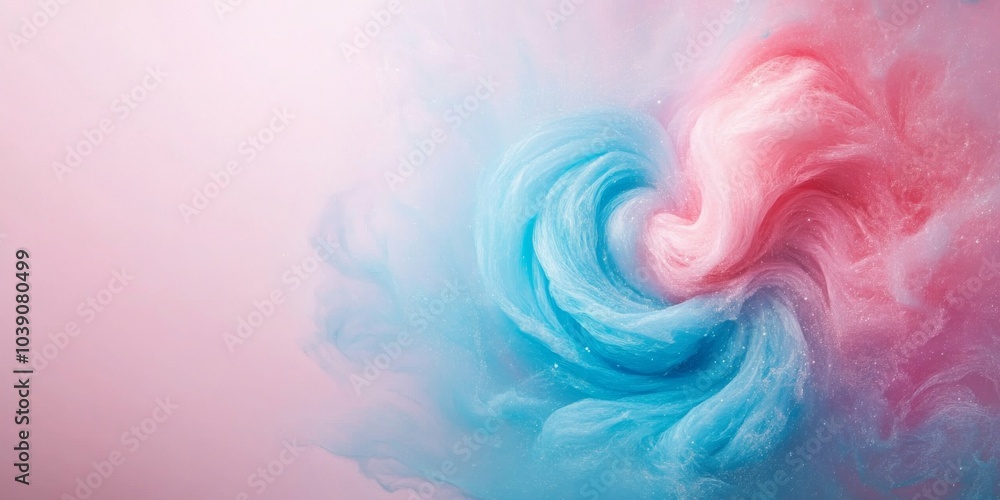 Swirling, Colorful Cotton Candy Creation Mimicking the Appearance of a Nebula Swirling, Colorful Cotton Candy Creation Mimicking the Appearance of a Nebula