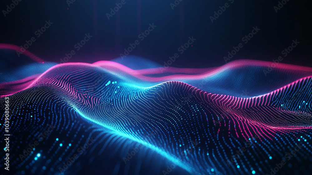 custom made wallpaper toronto digitalAbstract Signal Waves in Digital Radio Background