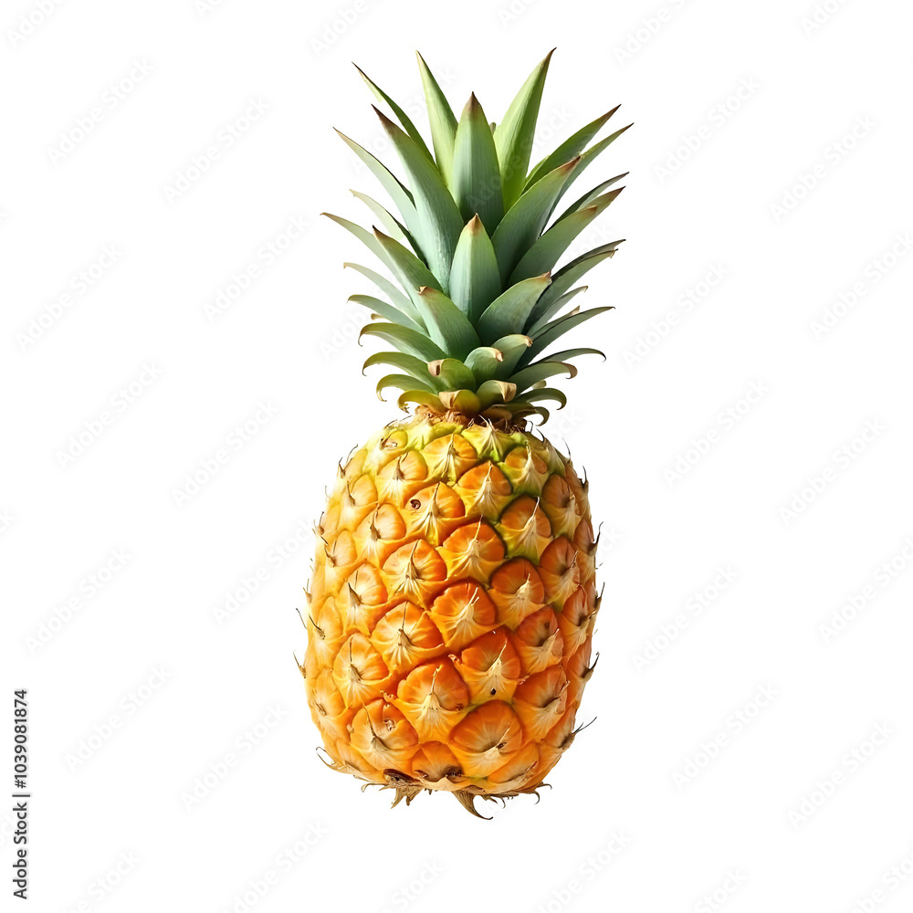 pineapple isolated on white, transparent background pineapple isolated on white, transparent background