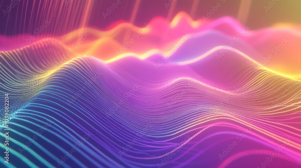 Obraz premium Abstract 3D Colorful Wave