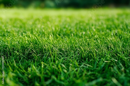 Vibrant green grass with a soft texture, perfect for natural outdoor backgrounds