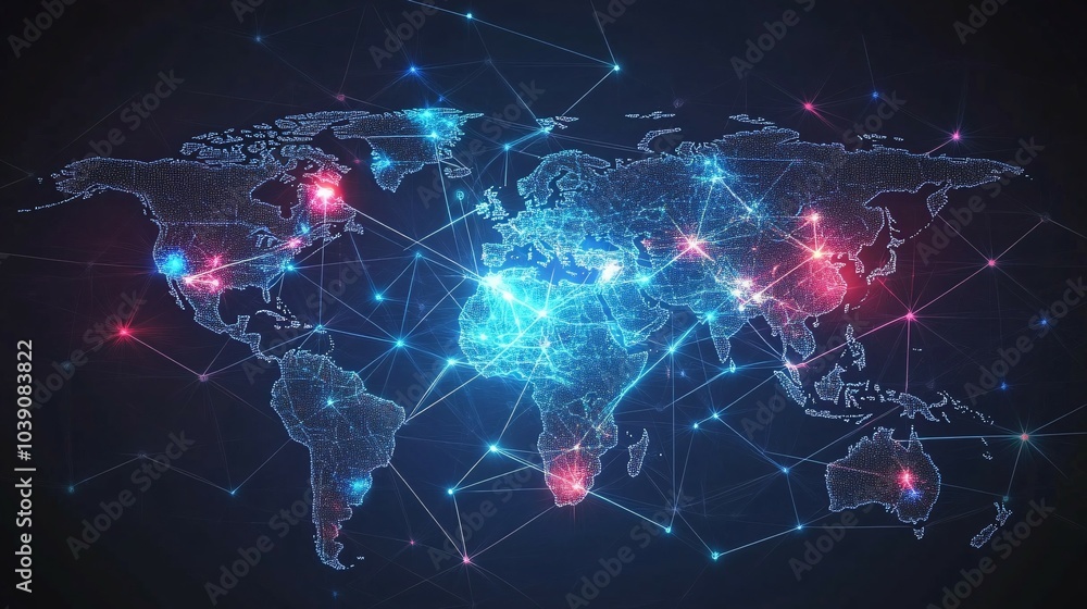 Obraz premium Global Network Connection