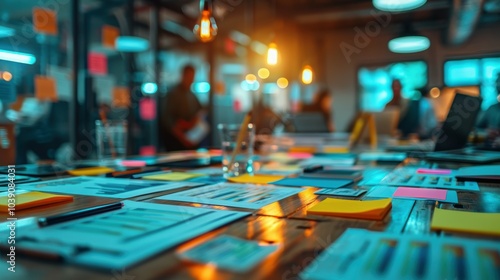 Wallpaper Mural Strategic planning in action a dynamic workspace for collaborative innovation and development Torontodigital.ca