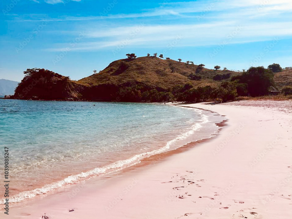 Pink beach sand in Komodo beach, nusa tenggara Timur, indonesia. Pink beach sand in Komodo beach, nusa tenggara Timur, indonesia.