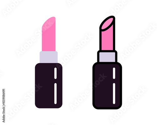 Beauty, Body Care and Cosmetics. Vector Linear Flat Icons and Design Elements