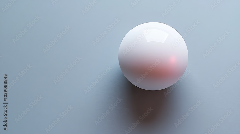 Overhead shot of a white golf ball, 3D realism, glowing with a lone pink hue, on a minimalistic gray background. Golf ball, 3D realism, subtle pink hue, simplicity Overhead shot of a white golf ball, 3D realism, glowing with a lone pink hue, on a minimalistic gray background. Golf ball, 3D realism, subtle pink hue, simplicity