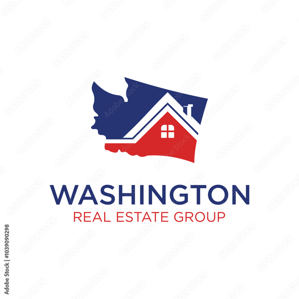 washington state real estate group vector design logo washington state real estate group vector design logo