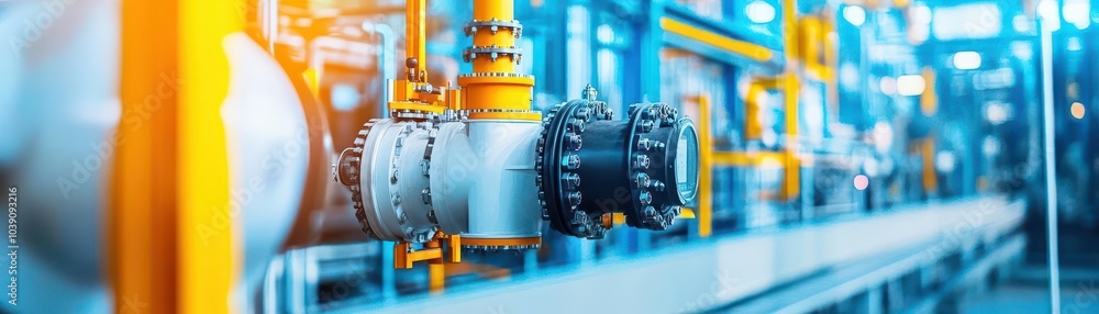 Advanced machinery in fuel processing plant, clean and hightech Advanced machinery in fuel processing plant, clean and hightech