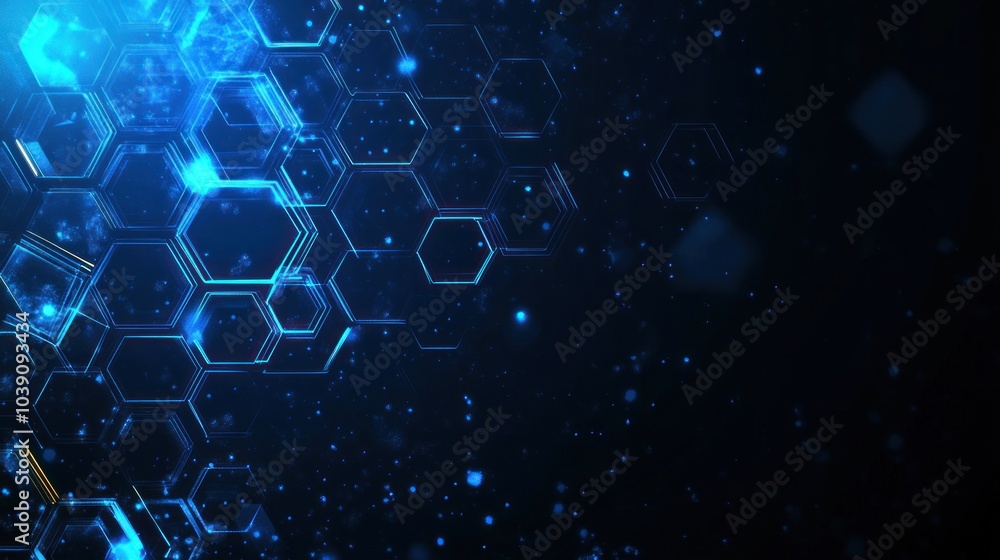 Abstract Digital Background with Hexagon Pattern Abstract Digital Background with Hexagon Pattern