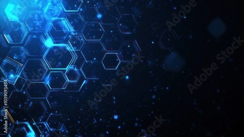Abstract Digital Background with Hexagon Pattern