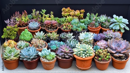 Succulents Collection in Terracotta Pots