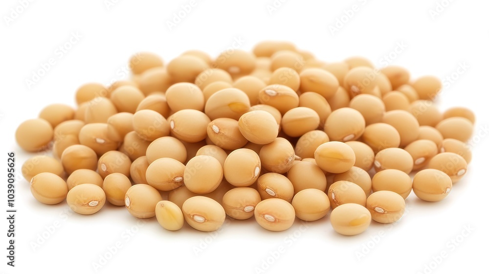Pile of Soybeans Isolated on White Background Pile of Soybeans Isolated on White Background