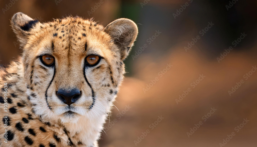 Obraz premium Close-Up of a Cheetah, Emphasizing Its Speed and Elegance in the Wild