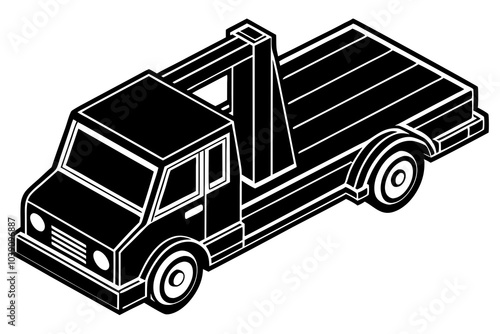 Truck running vector art illustration photo