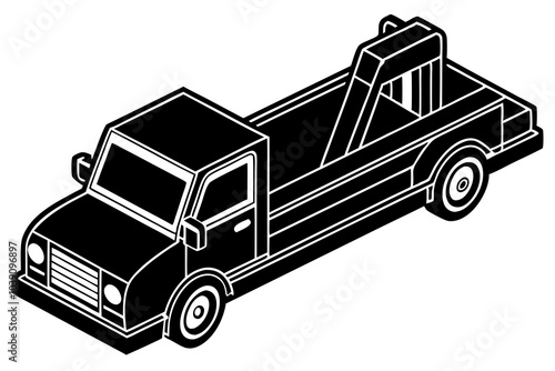 Truck running vector art illustration photo