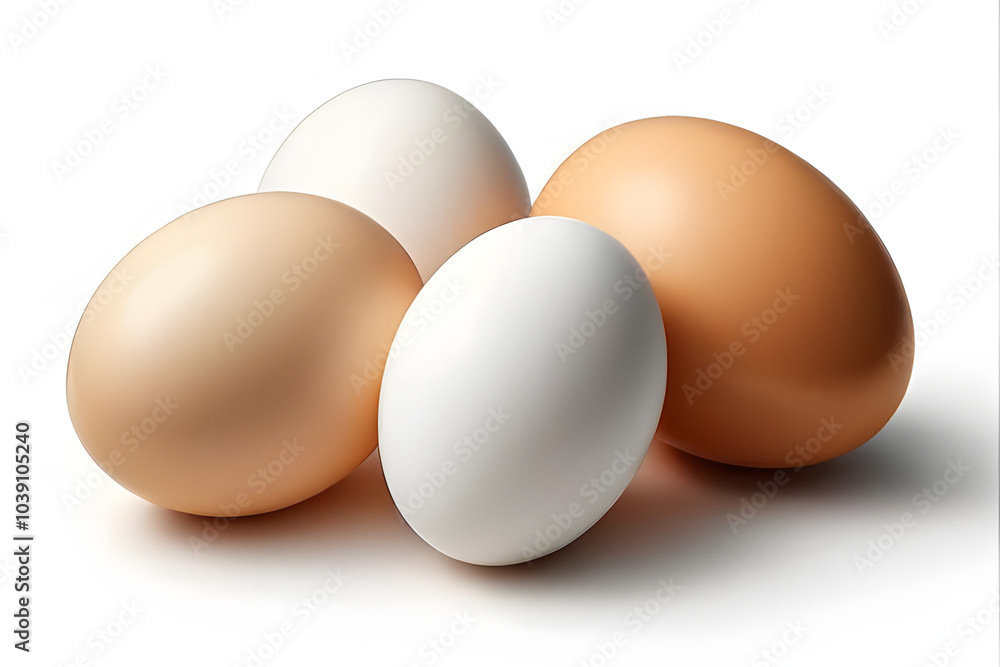 Fresh brown white eggs isolated background organic food carton package cooking concepts packaging advertisement eco graphic design object 3d studio photoshoot Fresh brown white eggs isolated background organic food carton package cooking concepts packaging advertisement eco graphic design object 3d studio photoshoot