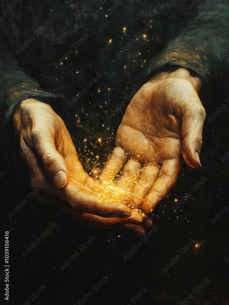 Golden Dust in Open Hands Golden Dust in Open Hands