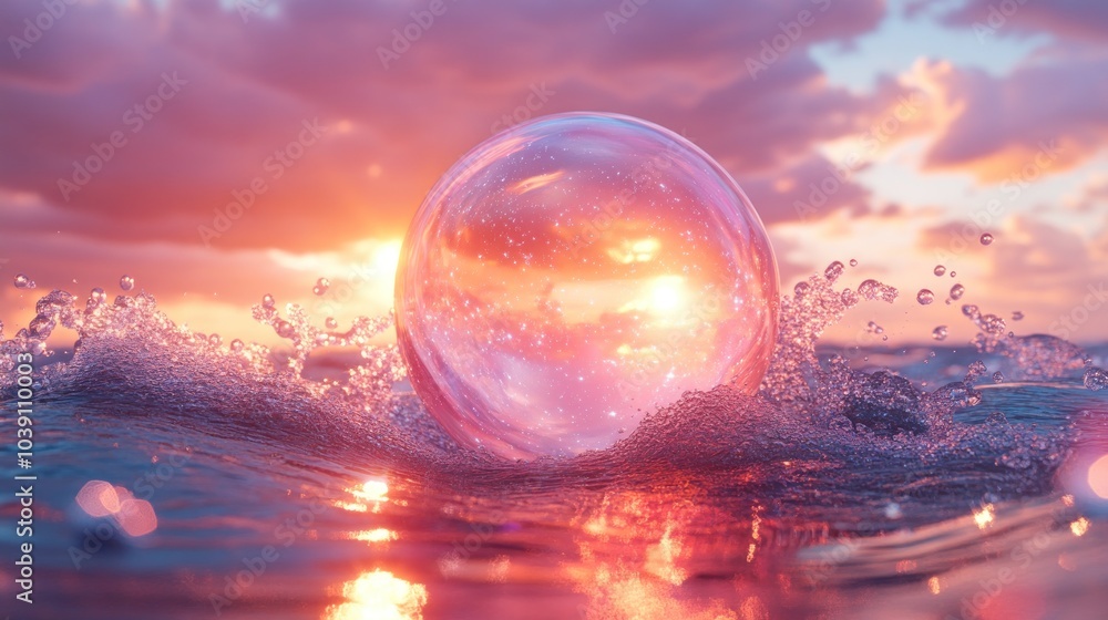 Crystal Ball Sunset Reflection Crystal Ball Sunset Reflection