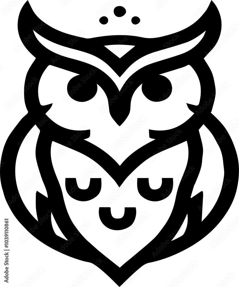 Owl vector for logo or icon,clip art, drawing Elegant style Illustration Owl vector for logo or icon,clip art, drawing Elegant style Illustration