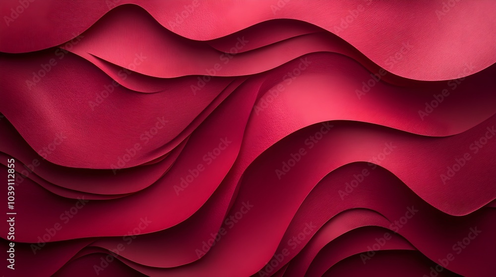 Close-up top view of textured red paper arranged in organic, flowing forms on burgundy background, Minimalist, High Contrast, Rich Colors, Graphic Design Resource Close-up top view of textured red paper arranged in organic, flowing forms on burgundy background, Minimalist, High Contrast, Rich Colors, Graphic Design Resource